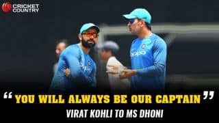 Virat Kohli to MS Dhoni: 'You will always be our captain'